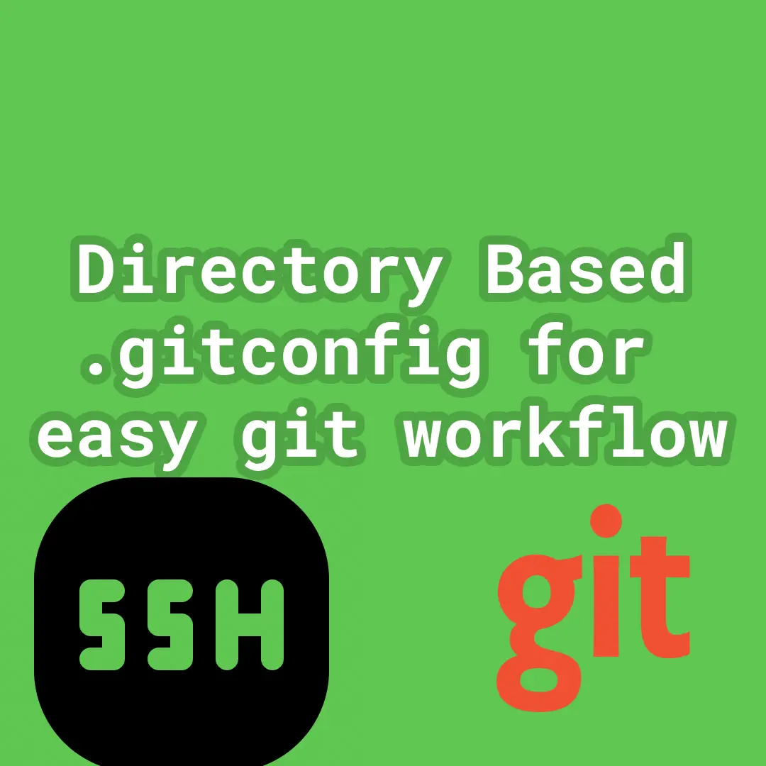 Directory based config for easy git workflow