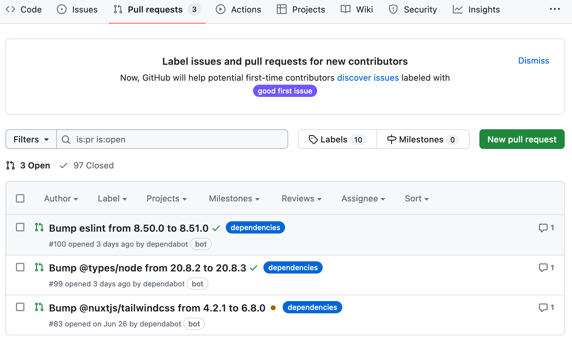 Dependabot Pull Requests